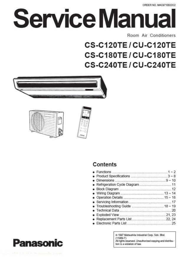 CS-C120TE, CS-C180TE, CS-C240TE, CU-C120TE
